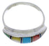 Multicolor Inlay Sterling Silver Ring Size 6-3/4 MX22452